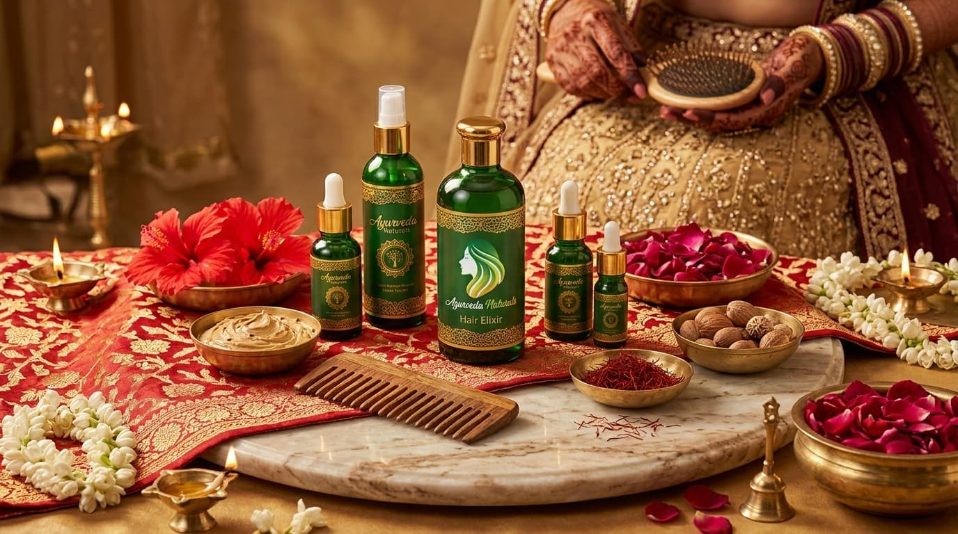 Ayurveda Naturals - Ayurvedic Pre-Bridal Hair Care Routine at Home for Radiant Shine