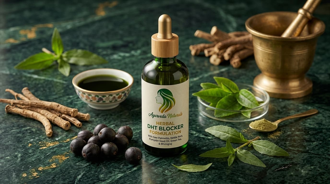 Ayurveda Naturals - Top Natural DHT Blocker Herbs for Hair Loss & Follicle Regrowth