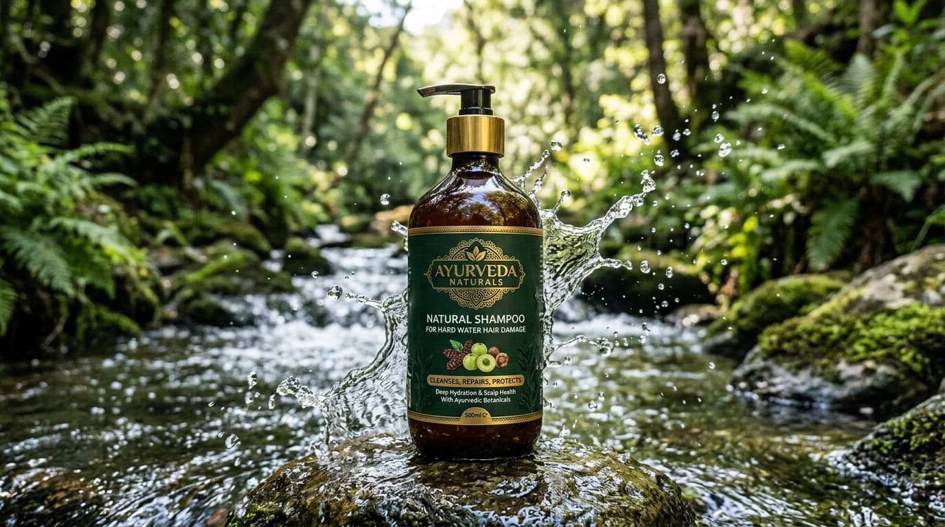 Ayurveda Naturals - Natural Shampoo For Repairing Hard Water Hair Damage