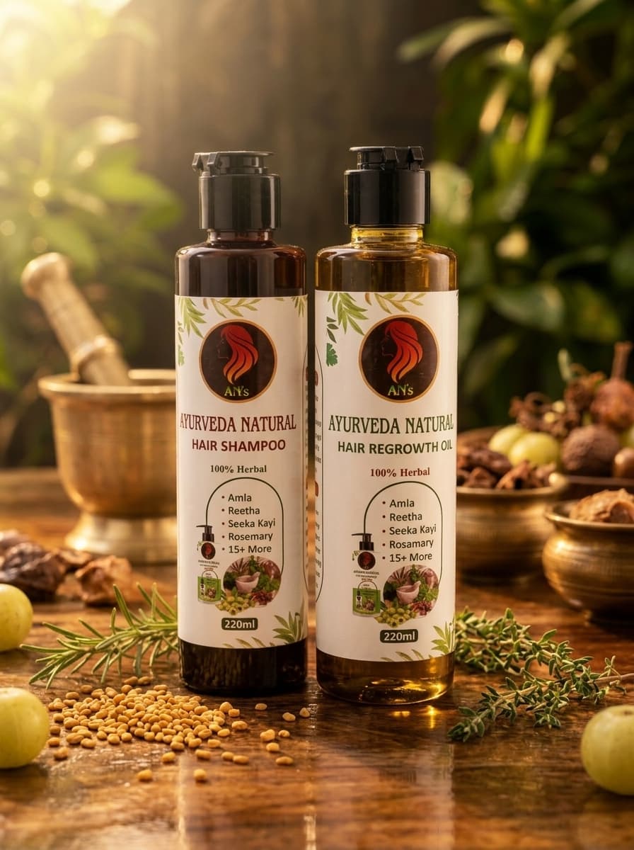 Ultimate Haircare Bundle - Angle 3 | Ayurveda Naturals
