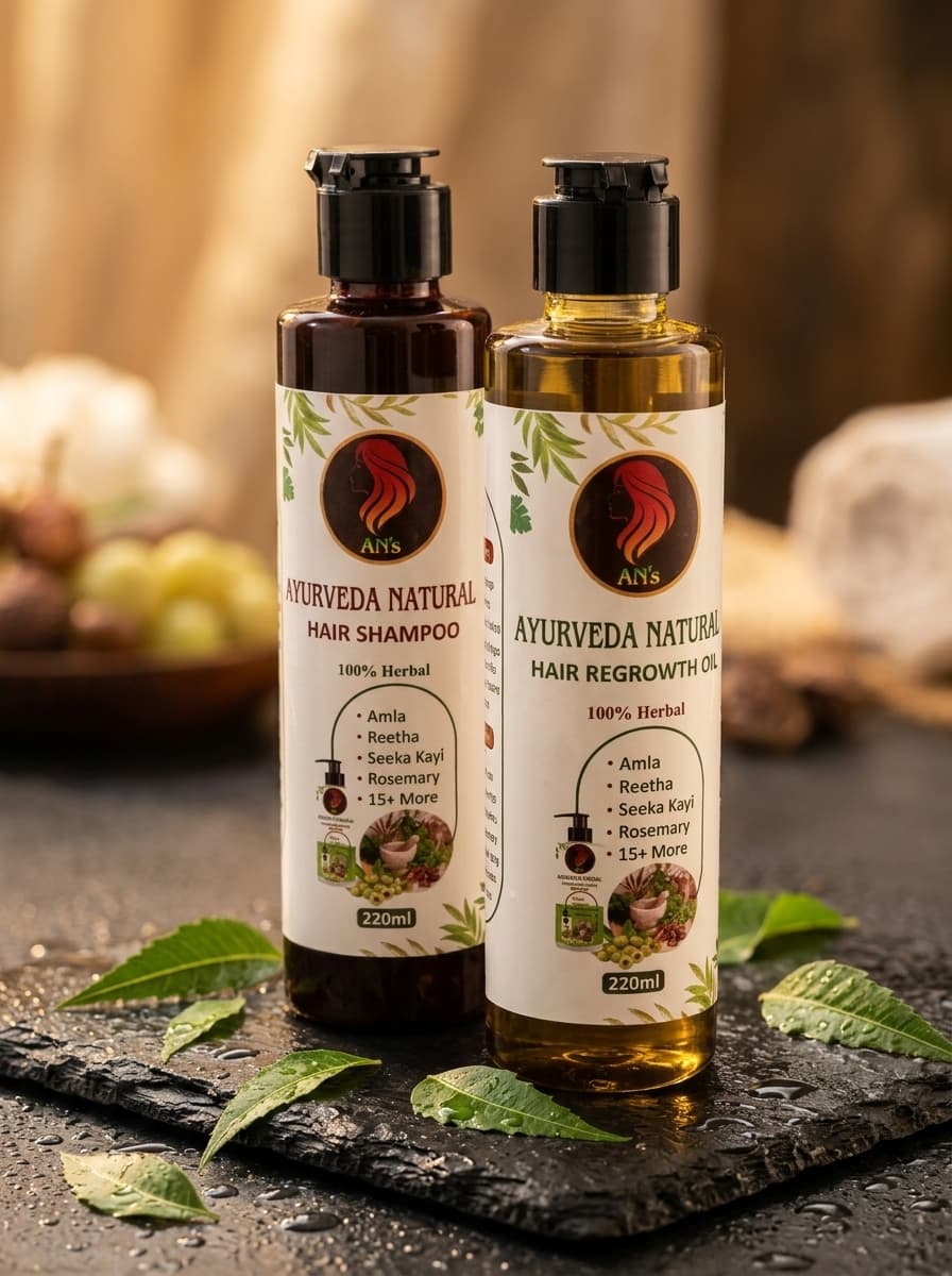 Ultimate Haircare Bundle - Angle 4 | Ayurveda Naturals