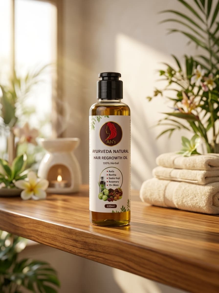 Hair Regrowth Oil - Angle 5 | Ayurveda Naturals