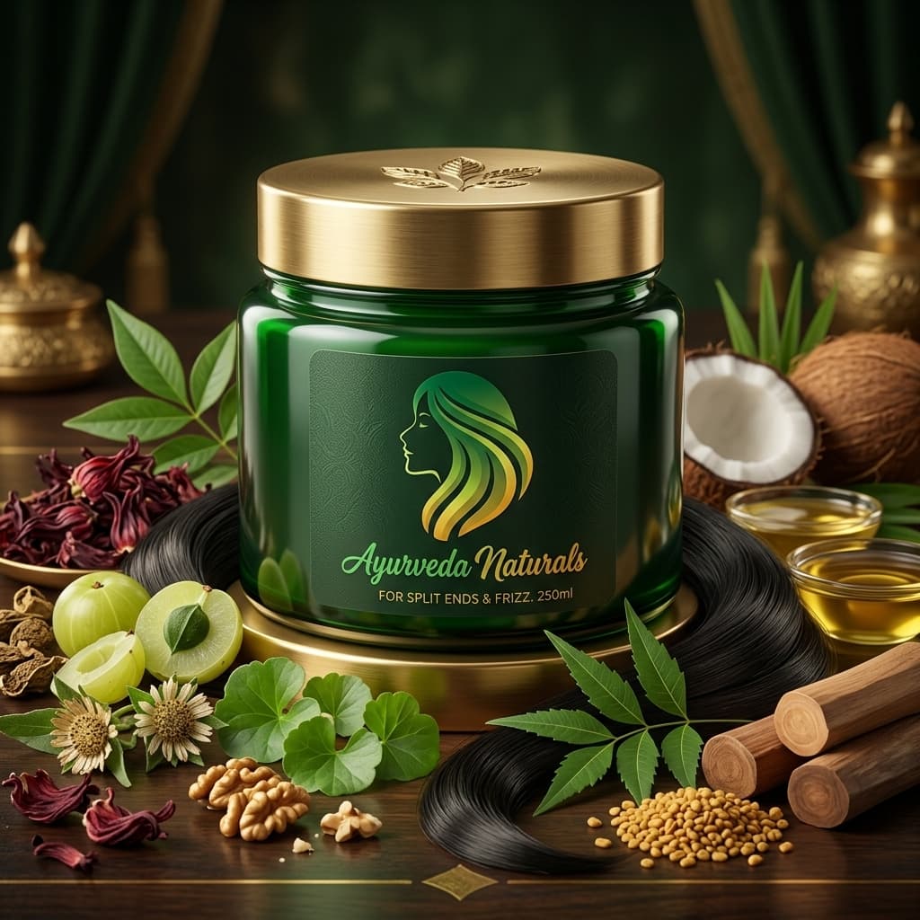 Ayurveda Naturals - Best Ayurvedic Hair Mask Recipes Split Ends Frizz