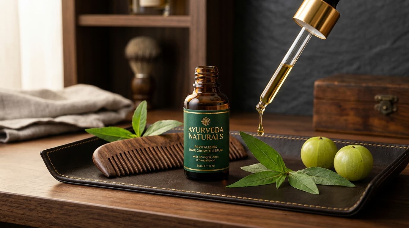 Ayurveda Naturals hair regrowth oil for men hair loss treatment and beard care