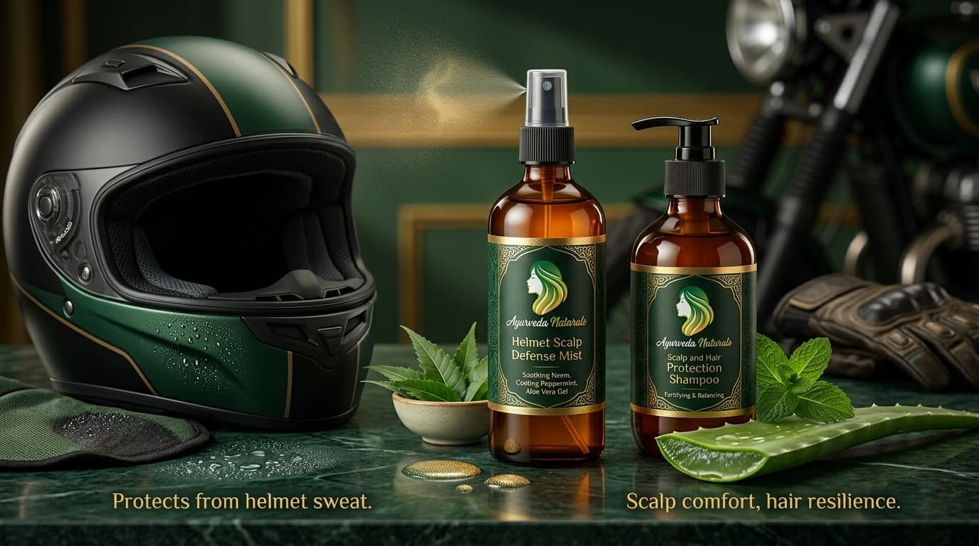 Ayurveda Naturals - How to Prevent Hair Loss from Wearing a Helmet Daily: Rider Guide